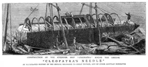 Obelisks: Cylinder ship constructed around Cleopatra's needle, 1877