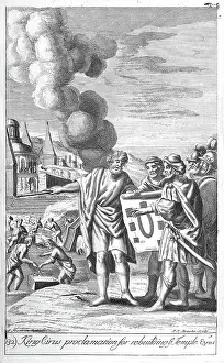 Reuben Luke Collection: Cyrus proclaiming the rebuilding of the temple