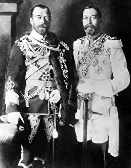 Romanoff: CZAR NICHOLAS II of Russia (L), and KING ?