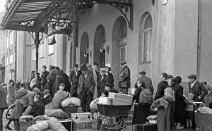 Fled: Czech refugees in Prague, 1938