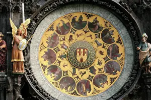 Astronomical: Czech Republic. The Prague Astronomical Clock. The calendar
