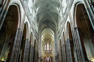 Vault: Czech Republic. Prague. Interior of St. Vitus Cathedral. Got