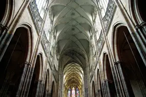 Vault: Czech Republic. Prague. Interior of St. Vitus Cathedral. Got