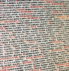 Names: Czech Republic. Prague. Pinkas Synagogue. Memorial to the 80
