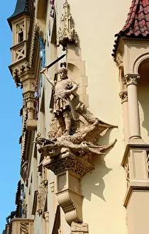 Martyr: Czech Republic. Prague. Saint George. Statue. Facade