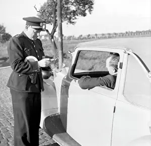 Patrolman: Czechoslovakia 1946, patrolman during random stop