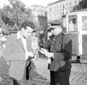 Patrolman: Czechoslovakia 1946, patrolman during random stop