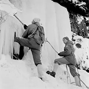 Krkonose: Czechoslovakia 1963 - ice - winter - ice axe