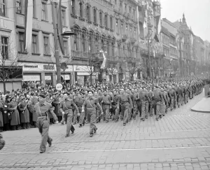 Nosek: Czechoslovakia, Prague 1948. Wenceslav Square