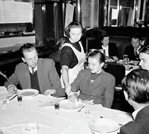 Volny: Czechoslovakia - Prague 1949. Waitress serves