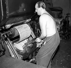 Censored: Czechoslovakia - Prague 1950. Printing press is