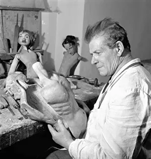 Vojtech: Czechoslovakia - Prague, 1950. Sculptor Vojtech