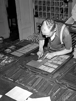 Censored: Czechoslovakia - Prague 1950. Typesetter sets
