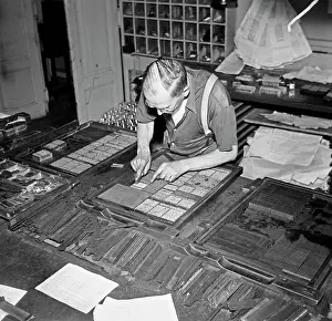Typesetter: Czechoslovakia - Prague 1950. Typesetter works