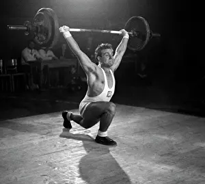 Lifter: Czechoslovakia - Prague, 1950. Weight lifter