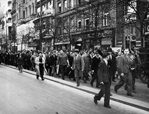 Rage: Czechs protest against the German policy during the Sudeten