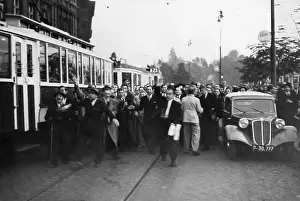 Rage: Czechs protest against the German policy during the Sudeten