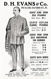 Pyjamas: D. H. Evans advertisement - pyjamas