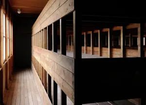 Extermination: Dachau Concentration Camp. Barrack. Interior. Germany