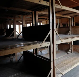 Extermination: Dachau Concentration Camp. Barrack. Interior. Germany
