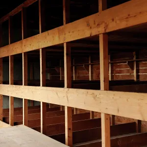 Extermination: Dachau Concentration Camp. Barrack. Interior. Germany
