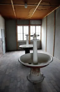 Extermination: Dachau Concentration Camp. Bathroom. Germany