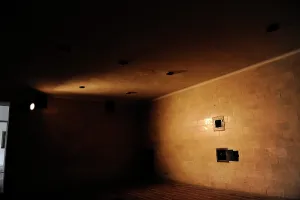 Persecution: Dachau concentration camp. Gas Chamber. Near Munich. Bavari