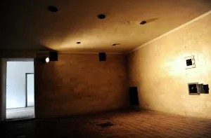 Persecution: Dachau concentration camp. Gas Chamber. Near Munich. Bavari