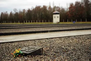 Concrete: Dachau Concentration Camp. Site where the barracks were. Ger