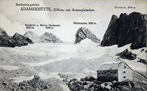 Dachstein: Dachstein Mountains. Adamekhutte (2150m) at