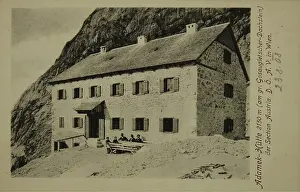 Dachstein: Dachstein Mountains. Adamekhutte (2150m) at