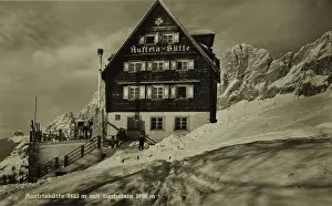 Dachstein: Dachstein Mountains. Austria Hut (1683 m) with