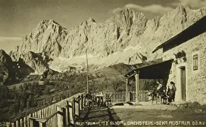 Dachstein: Dachstein Mountains. Austria-Hutte (1630) with