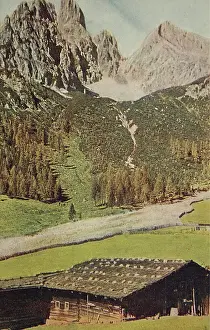 Transhumance: Dachstein mountains. Bischofmutze from Hoferalm