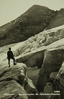 Hallstatt: Dachstein Mountains. Dachstein. Crevasses on
