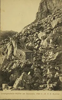 Wurthle: Dachstein Mountains. Grobgestein-Hutte on Dachstein