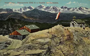 Simony: Dachstein Mountains. Simony hut (2202m) and
