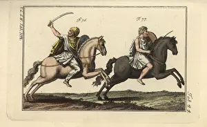 Numidian: Dacian cavalry with sabre and shield, and Numidian