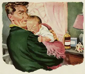 Efforts: Dad Calms Crying Baby