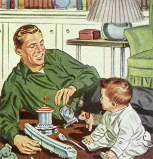 Carpeted: Dad Plays with Baby