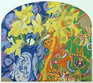 Treanor: Daffodils ' in a blue and white jug