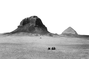 C1857: Dahshoor, the Pyramids from the East c1857