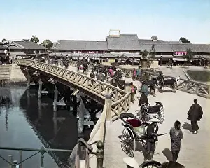 Rickshaws: Daikoku Bridge, Osaka, Japan