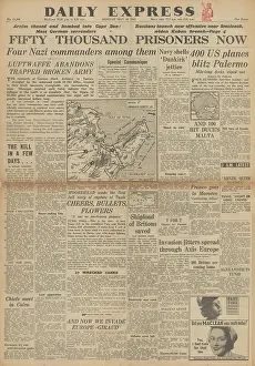 Longstop: Daily Express - Axis forces surrender in North Africa