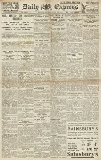 Merris: Daily Express British government's plan for enemy aliens