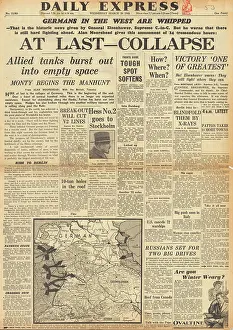 Speyer: Daily Express - German defences collapse in the West