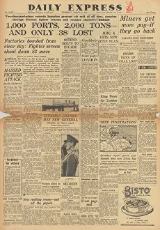Krivoy: Daily Express front page Allied bombers attack Berlin