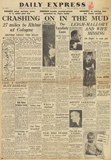 Geilenkirchen: Daily Express front page Allied winter offensive