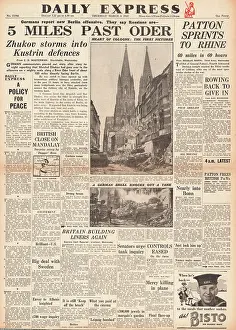 Krefeld: Daily Express front page Allies capture Cologne