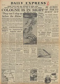Posen: Daily Express front page Allies capture Duren